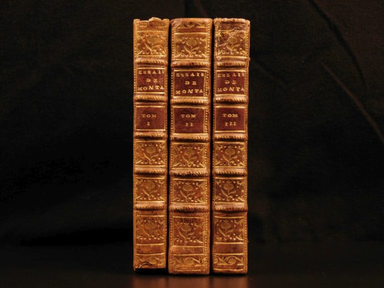 Image of 1636 Essays of Michel de Montaigne Renaissance Philosophy French Essais 3v SET