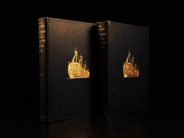 Image of 1898 Mahan SEA POWER Navy NAPOLEON WARS France Constitution Maps 2v EXQUISITE