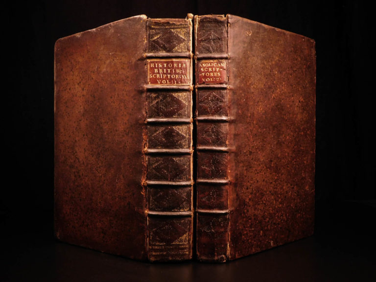 Image of 1687 1st ed Thomas Gale History of England Britain Saxon Oxford FOLIO 2v SET