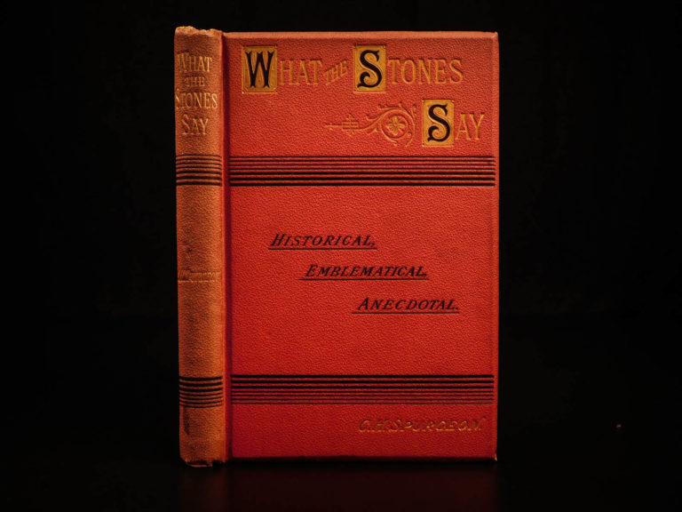 Image of 1894 1st ed Baptist Charles Spurgeon Sermons in Stones American Puritan Pastor