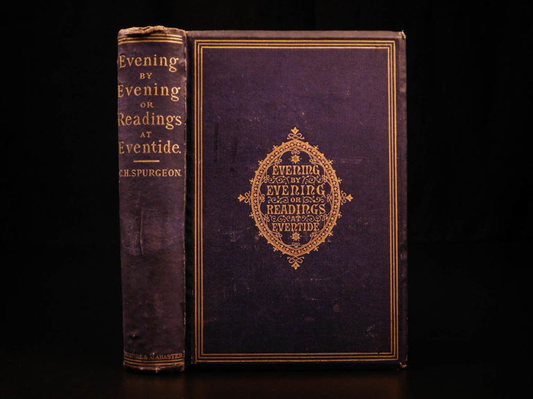 Image of 1868 1st ed Charles Spurgeon Evening by Evening Puritan Baptist Bible Devotional