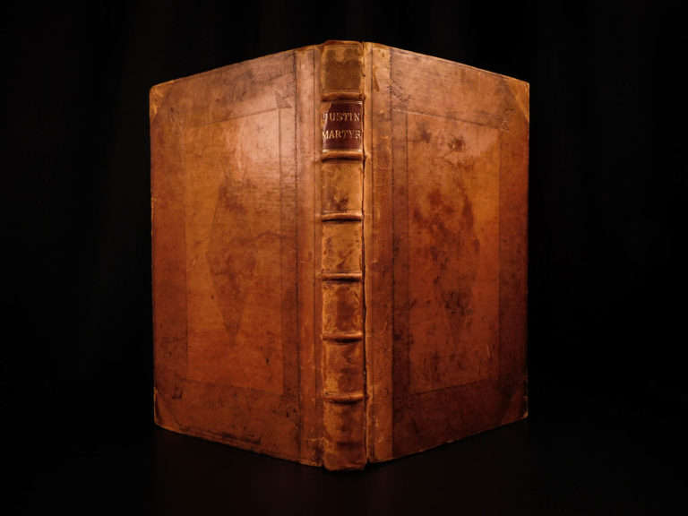 Image of 1722 Justin Martyr Christian Apology Dialogues Trypho GREEK & Latin HUGE FOLIO