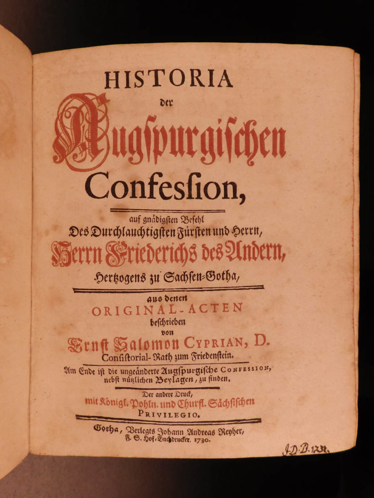 Image of 1730 History Augsburg Confession Lutheran Doctrine Luther Augustan Reformation
