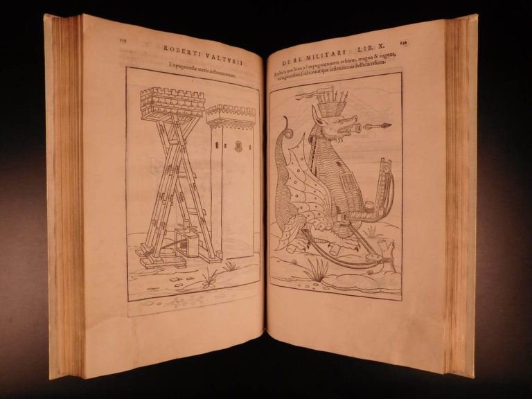 Image of 1532 1ed Valturio De Re Militari Illustrated WAR Woodcut Artillery Guns Military