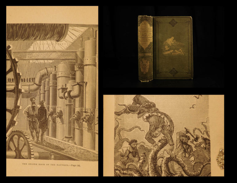 Image of 1880 Jules VERNE 20,000 Leagues Under the Sea English Illustrated CLASSIC