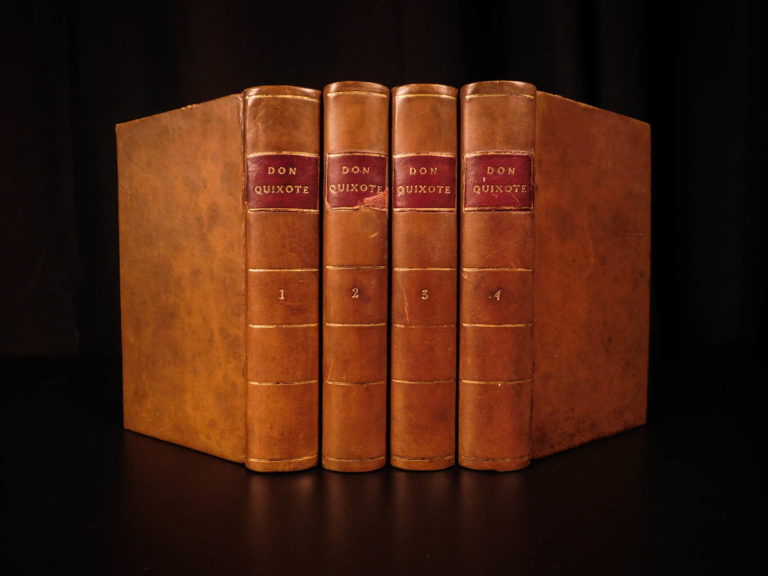 Image of 1793 Don Quixote Cervantes Chivalry FAMED Smollett English Illustrated 4v Set