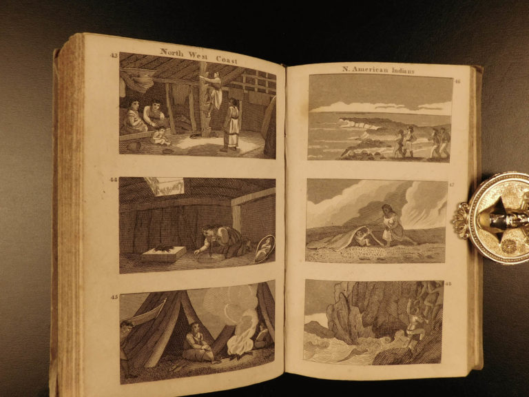 Image of 1825 1ed America Scenes Columbus Cortes Native American Indians MAP Lewis Clark