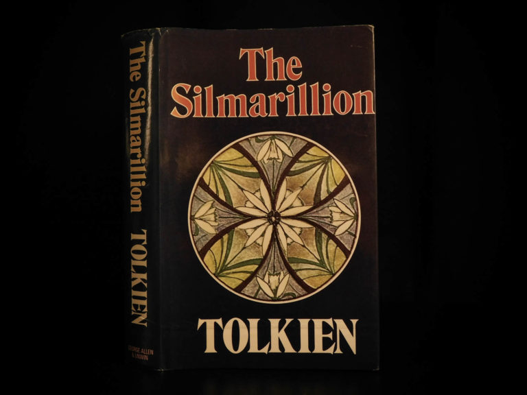 Image of 1977 1st ed Silmarillion UK JRR Tolkien Lord of the Rings Middle Earth + MAP DJ