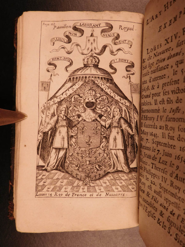 Image of 1689 Baron Art of HERALDRY Illustrated French Royal Crowns Coat of Arms Armorial