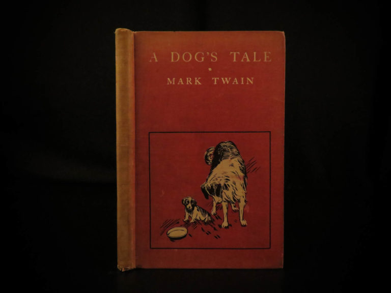 Image of 1904 1st ed A Dog’s Tale by Mark Twain Humor Puppies St Bernard Collie