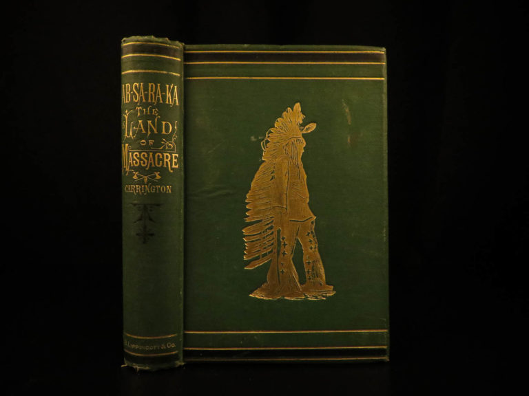 Image of 1878 Absaraka Plains Indians Massacre Tribes Montana MAP Army Col. Carrington
