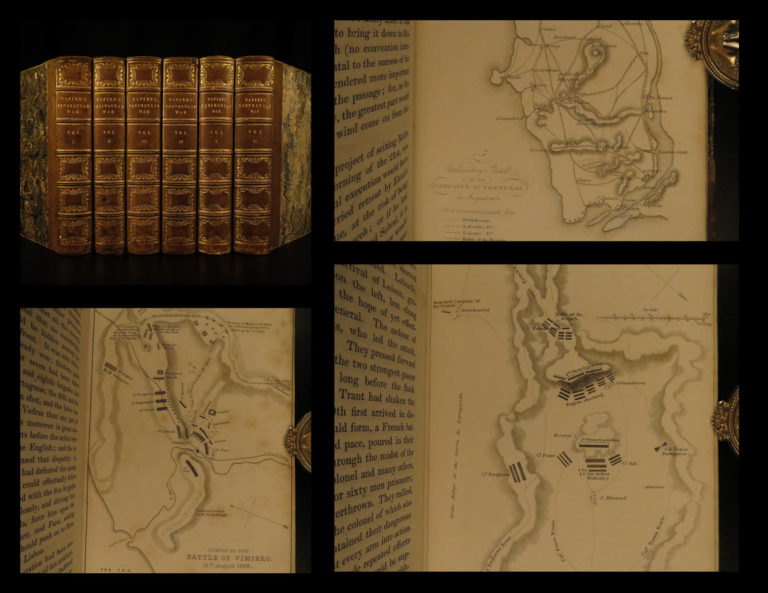 Image of 1828 1ed History of Peninsular WAR South France MAPS Napier Illustrated SET