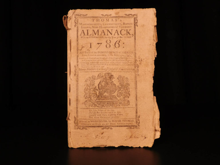 Image of 1785 Isaiah Thomas Almanac Colonial America BILL RIGHTS Declaration John Adams