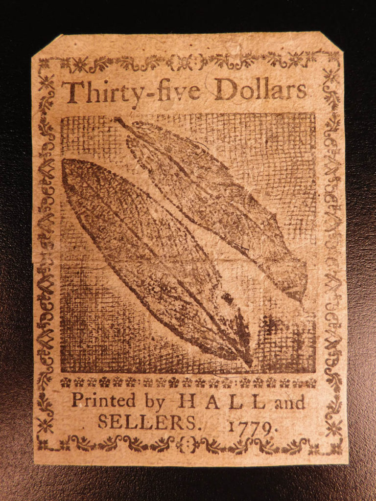 Image of 1779 Revolutionary War MONEY Early American Banknote $35 Dollars Finance