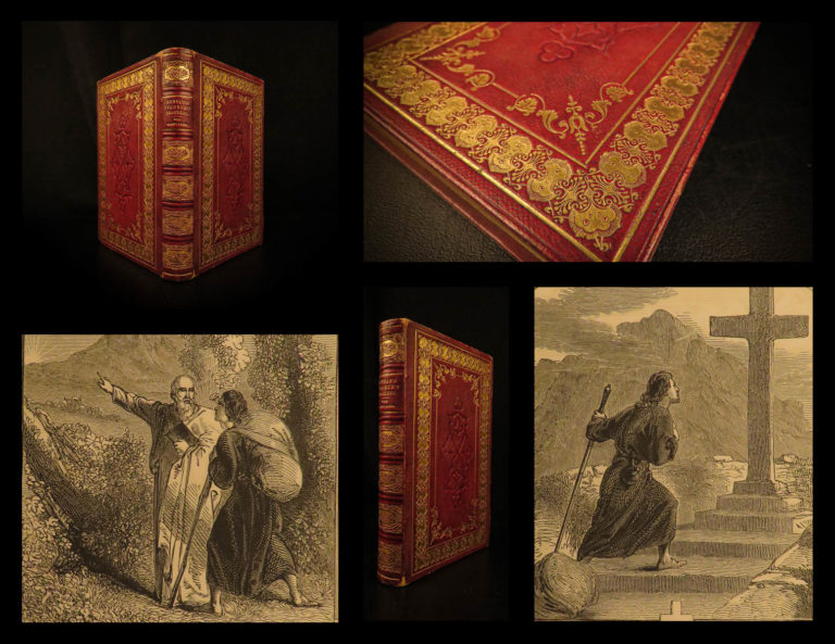 Image of 1849 EXQUISITE John Bunyan Pilgrims Progress Illustrated Puritan CLASSIC