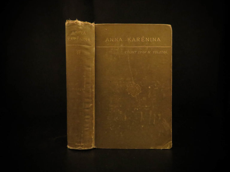 Image of 1886 1st ed Anna Karenina by Leo Tolstoy Literature Feminism Moscow Romanov