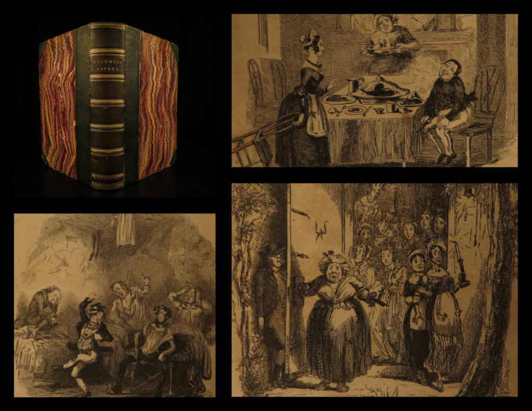 Image of 1837 1st/1st Charles Dickens Pickwick Club Papers First Novel Social Satire RARE