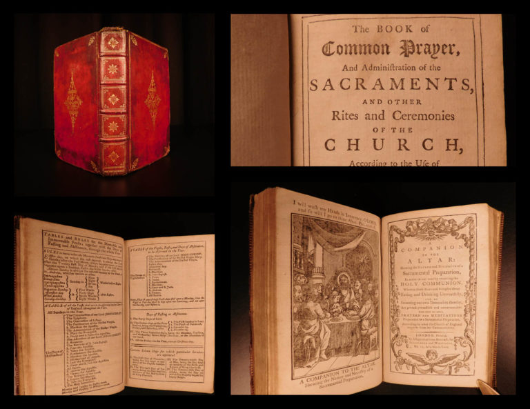 Image of 1791 Book of Common Prayer Church of England Bible Psalms Cambridge BEAUTIFUL