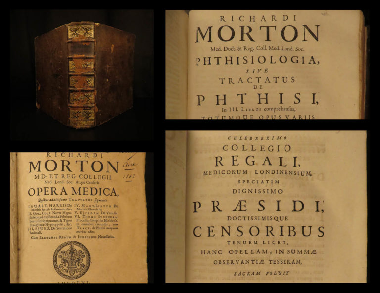 Image of 1718 Richard Morton Medicine Surgery Tuberculosis Anorexia + Sydenham & Lister
