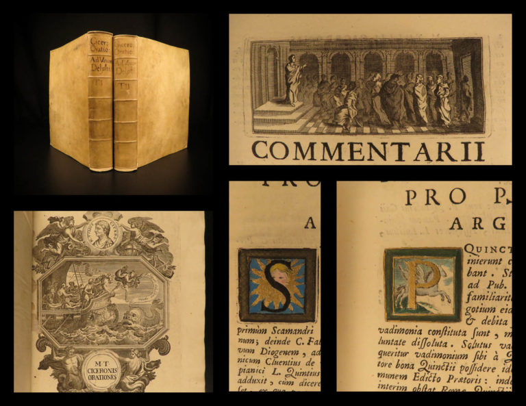 Image of 1725 Cicero Orations Rome Political Philosophy Merouville Latin Speeches Vellum