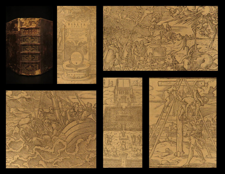 Image of 1588 Louvain Holy BIBLE Hentenius Latin Reformation Biblia Sacra WOODCUT Maps