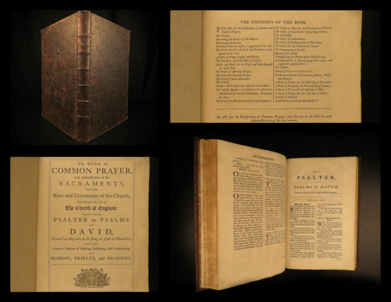 Image of 1762 ENORMOUS Book of Common Pulpit FOLIO Bible Prayer Psalms Church of England