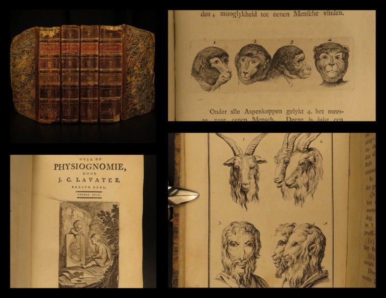 Image of 1784 Physiognomy Essays DUTCH Lavater Illustrated Occult Sciences Psychology