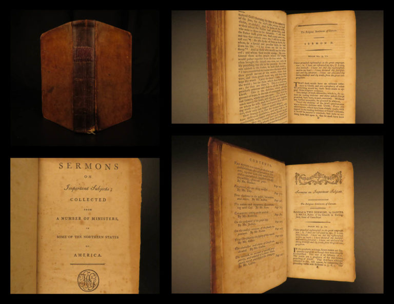 Image of 1797 EARLY American Bible Sermons Ephraim Judson Litchfield Connecticut RARE