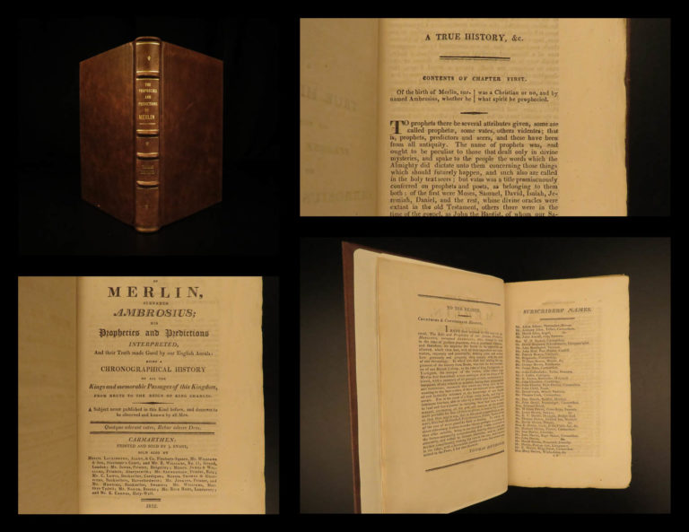 Image of 1812 Life of MERLIN Ambrosius King Arthur Prophecy Sorcery MAGIC Necromancy