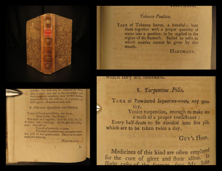 Image of 1791 1ed Pearson Medical Prescriptions Pharmacopeia Quicksilver Opium Tobacco