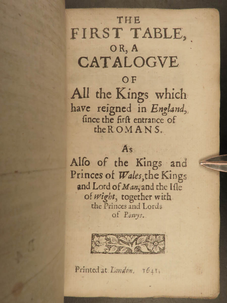 1642 Peter Heylyn Help to English History England Kings Bishops