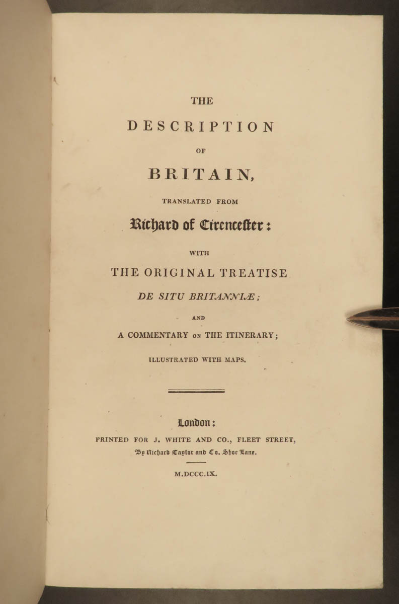 1809 BRITAIN Bertram ENGLAND MAPS Scotland Medieval monk Richard of ...