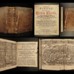 1782 HOLY LAND Map Jerusalem Erhard Christian Hausbuch German Bible Devotional