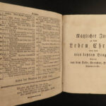 1782 HOLY LAND Map Jerusalem Erhard Christian Hausbuch German Bible Devotional