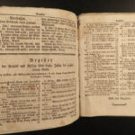 1782 HOLY LAND Map Jerusalem Erhard Christian Hausbuch German Bible Devotional