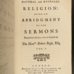 1737 1ed Natural & Revealed Religion Bible Sermons Robert Boyle Lecture 4v SET