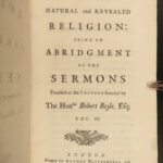 1737 1ed Natural & Revealed Religion Bible Sermons Robert Boyle Lecture 4v SET