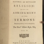 1737 1ed Natural & Revealed Religion Bible Sermons Robert Boyle Lecture 4v SET