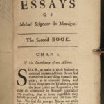 1693 ENGLISH Essays of Montaigne France Renaissance Philosophy Humanism Cotton