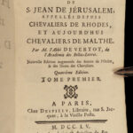 1755 CRUSADES History Knights Templar Hospitaller Saint John Malta Rhodes Vertot