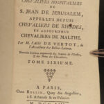 1755 CRUSADES History Knights Templar Hospitaller Saint John Malta Rhodes Vertot