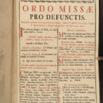 1794 Requiem Mass RARE FOLIO Missa Defunctorum Catholic Church Music Chant Hymns