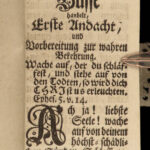 1749 EXQUISITE Silver Clasp Fine Binding German ART Beer Bible Schatzkästlein