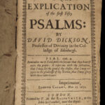 1653 1ed Explanation Psalms BIBLE Commentary Scottish Puritan Dickson SPURGEON