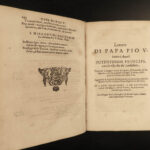 1647 Life of Pope Pius V Catholic Battle of Lepanto Ottoman Empire TURKS Catena