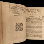 1583 1ed Martyrology of Monk Usuard Saint Bede Eusebius Famed Medieval Martyrs