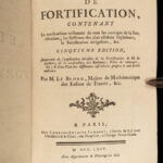 1764 Fortification Military & WAR Forts Illustrated Artillery Ballistics Vauban