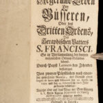 1757 LUCERN Switzerland German Bible Monastic Rule of Penitent Third Orders