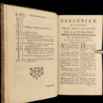 1745 Divine Office Catholic Prayers Nuit et de Laudes French & Latin 8v SET