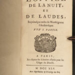 1745 Divine Office Catholic Prayers Nuit et de Laudes French & Latin 8v SET